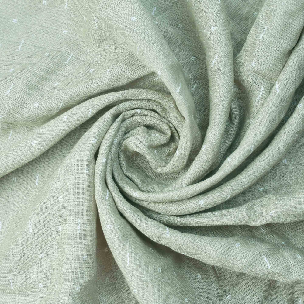 muselina bebé verde con motivo blanco muselina bebé verde con motivo blanco