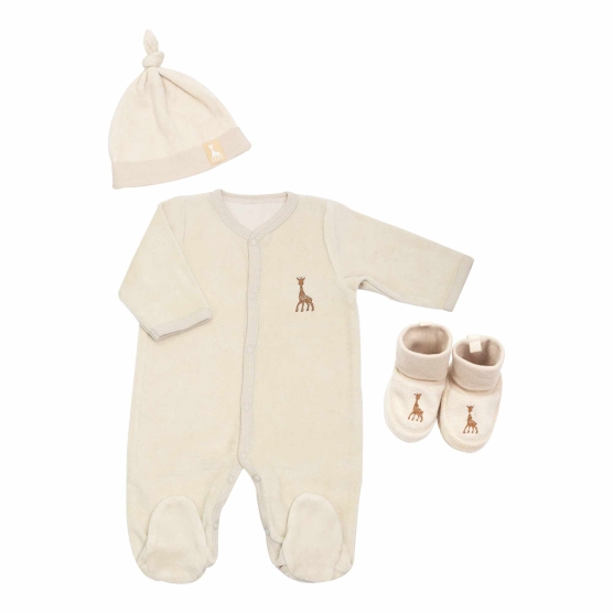3-piece Sophie the Giraffe set in cream color