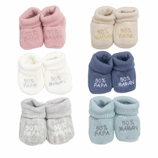 Patucos bebé 50% papá/50% mamá