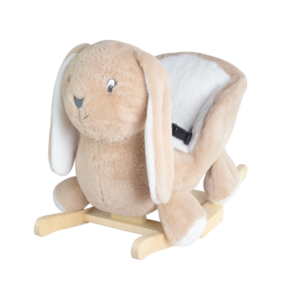 Lapin à bascule couleur beige pour bébé