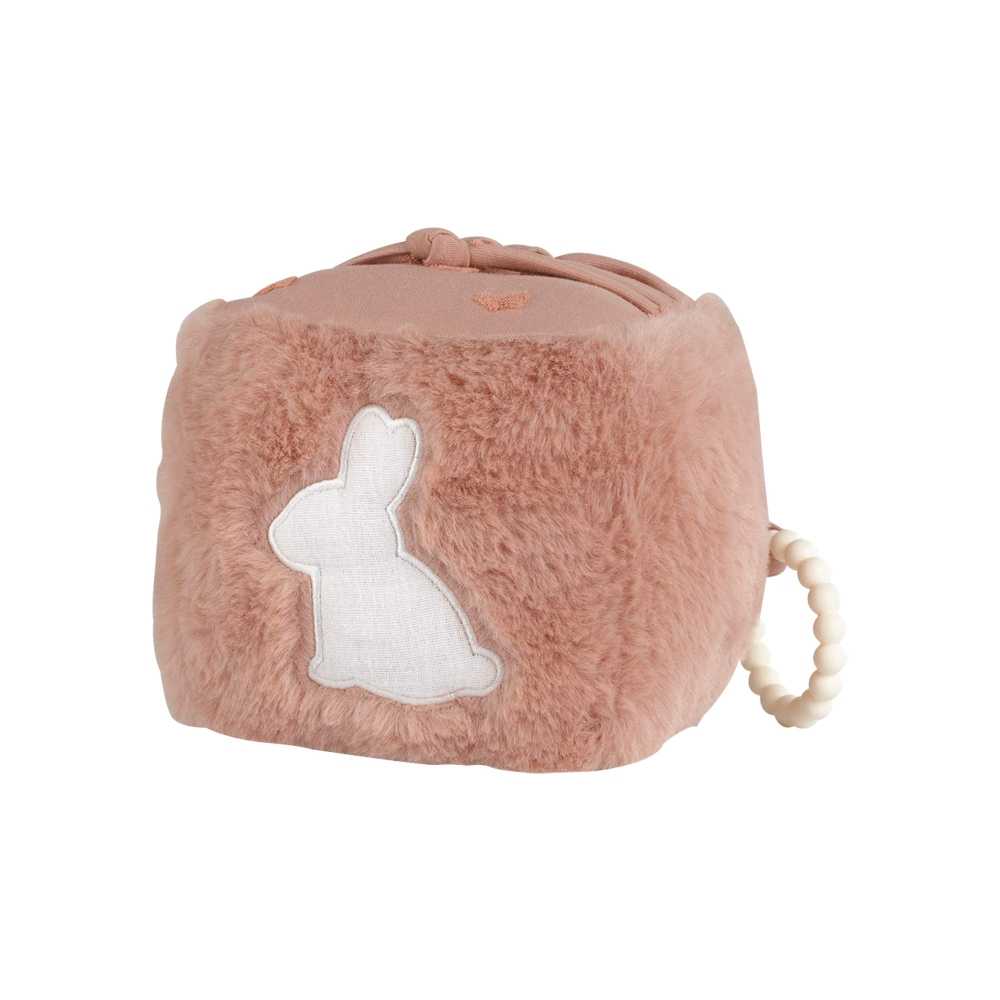 cubo de atividades para bebé em tom terra de Siena cubo de atividades para bebé em tom terra de Siena
