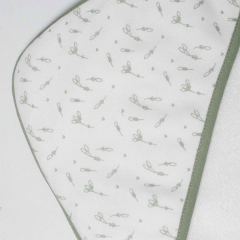 close-up of baby hooded bath towel hood close-up of baby hooded bath towel hood