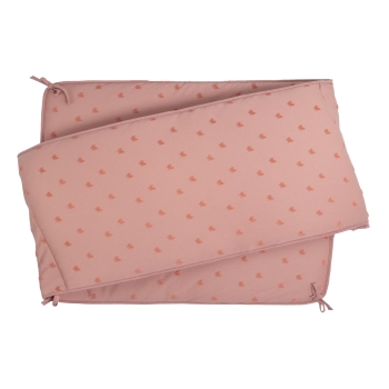 High position crib bumper for baby bed in sienna color