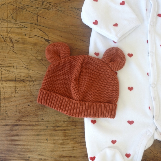 Knitted Bear Ear Hat