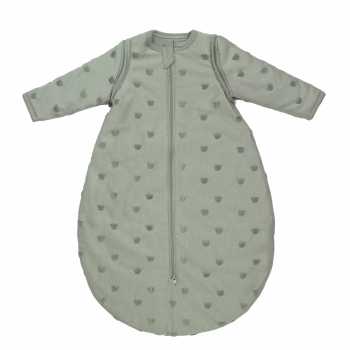 Saco-cama de bebé com mangas amovíveis em verde-argila Saco-cama de bebé com mangas amovíveis em verde-argila