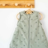 Saco-cama de jacquard com pormenor do fecho de correr