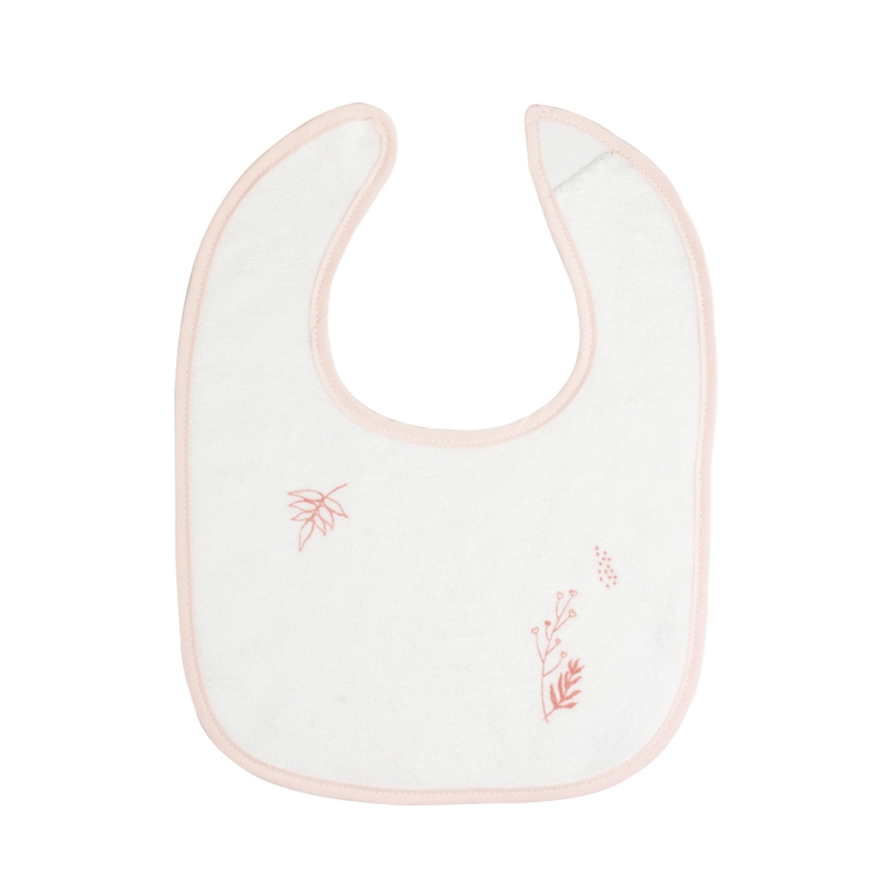 babero blanco con motivos florales babero blanco con motivos florales