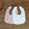 babete rosa e babete branco vendidos em conjunto de 6