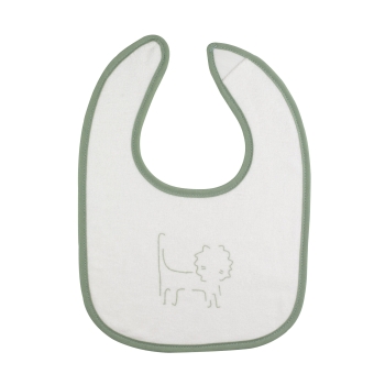 bavoir avec motif lion couleur beige bavoir avec motif lion couleur beige