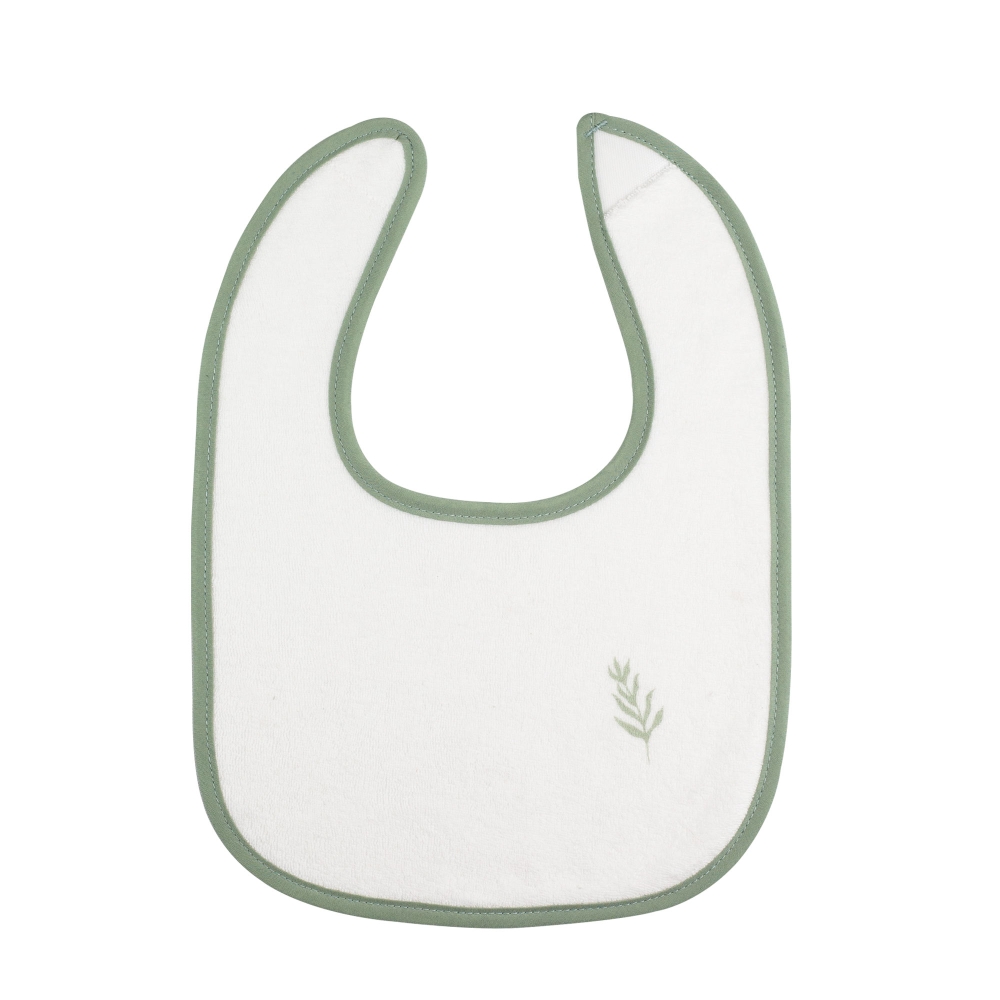 bavaglino beige con contrasto verde