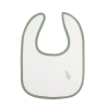 beige slabbetje met groen contrast beige slabbetje met groen contrast