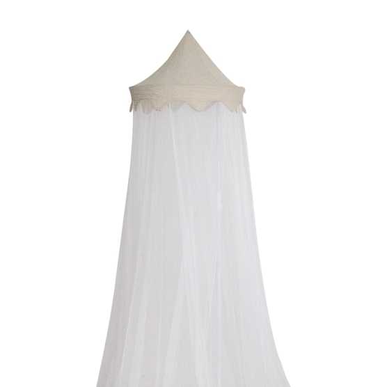 Dossel para cama de bebé cor de areia