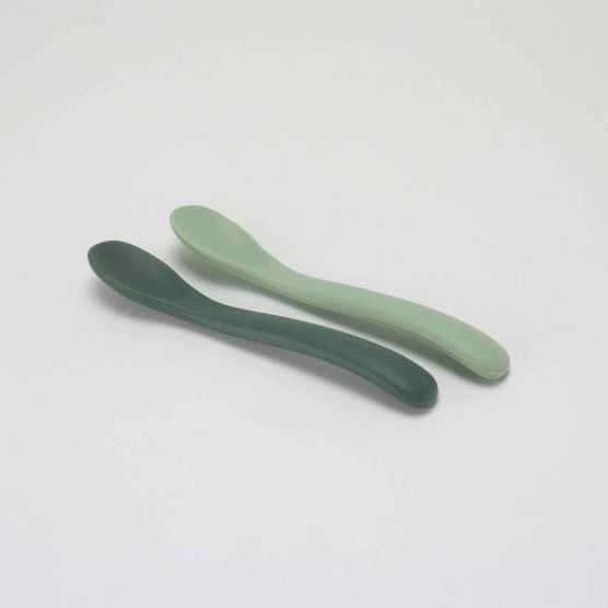 Conjunto de 2 colheres de silicone verdes