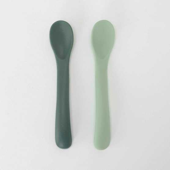 Conjunto de 2 colheres de silicone verdes