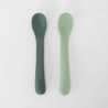 Conjunto de 2 colheres de silicone verdes