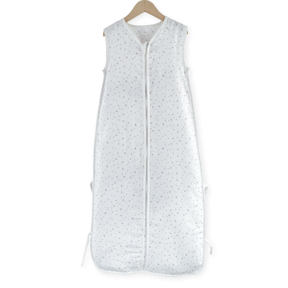 100/80cm summer baby sleeping bag in cotton muslin - Star dreams