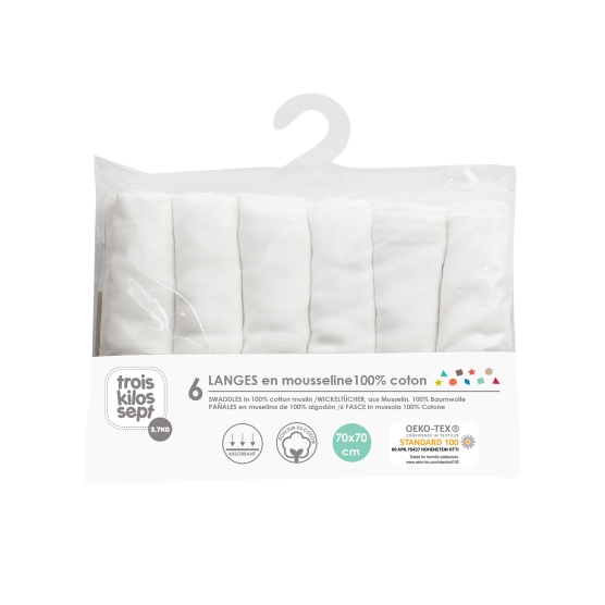 Set di 6 teli in mussola...