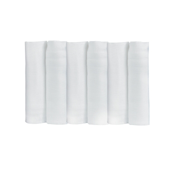 Pack de 6 muselinas de bebé blanco liso 70*70 cm