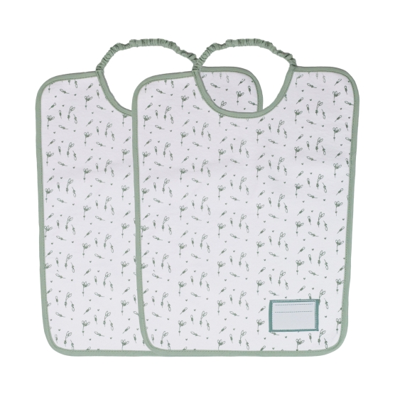 Conjunto de 2 babetes para o infantário