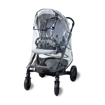 Regenabdeckung auf Kinderwagen