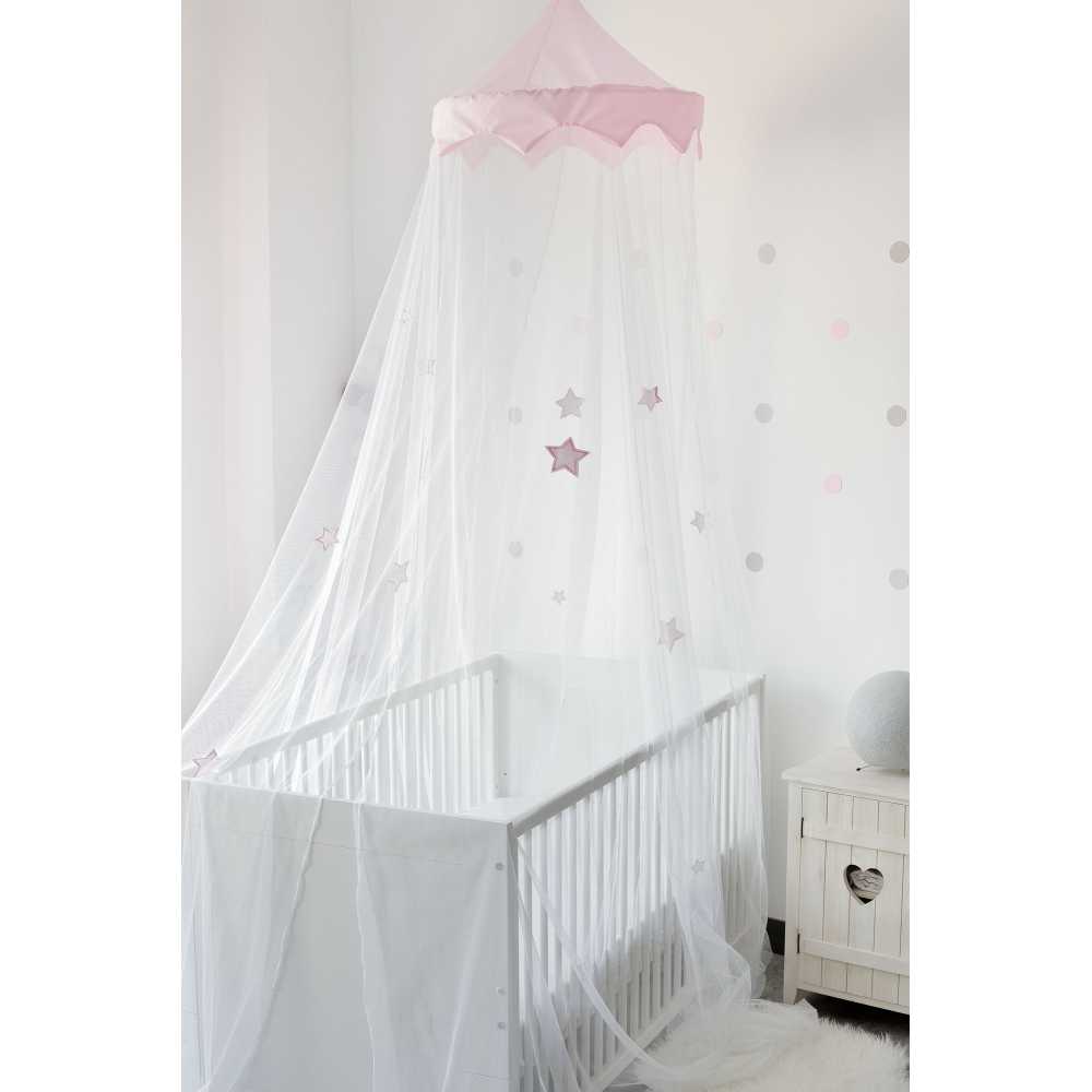 Bed canopy - pink stars
