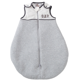 white and gray mottled velour sleeping bag tog 2, 65 cm