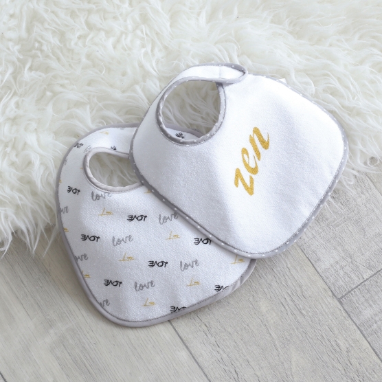 2 bibs from the cool baby set
