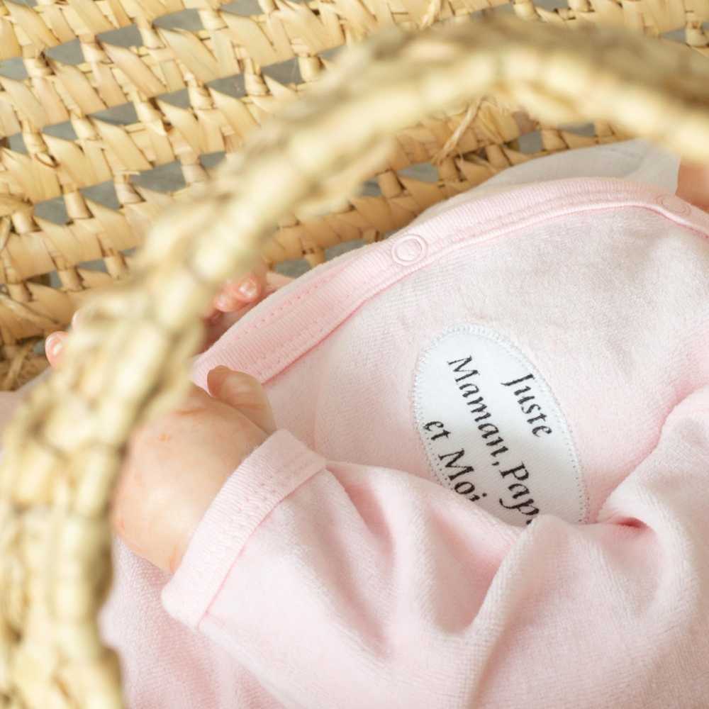 Pijama "Só a Mamã, o Papá e Eu" rosa