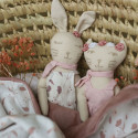 Boneca menina, gato e coelho Boneca menina, gato e coelho