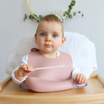 Bavoir Silicone - Rose Trois Kilos Sept - 3