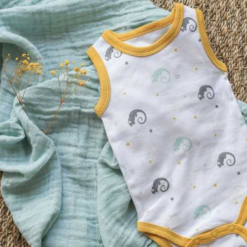 Body de alças para bebé – Camaleão
