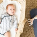 baby in zijn rompertje met matrozenmotief baby in zijn rompertje met matrozenmotief