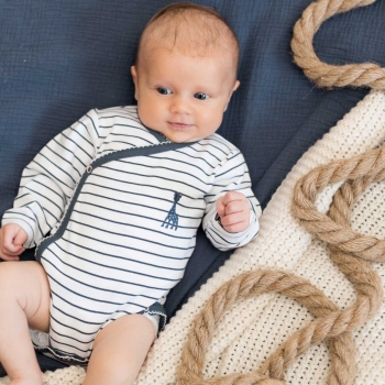 baby in her striped sailor bodysuit girl