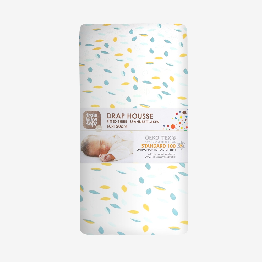 Trois Kilos Sept Vegetal Leaves jersey fitted sheet - 5 Trois Kilos Sept Vegetal Leaves jersey fitted sheet - 5