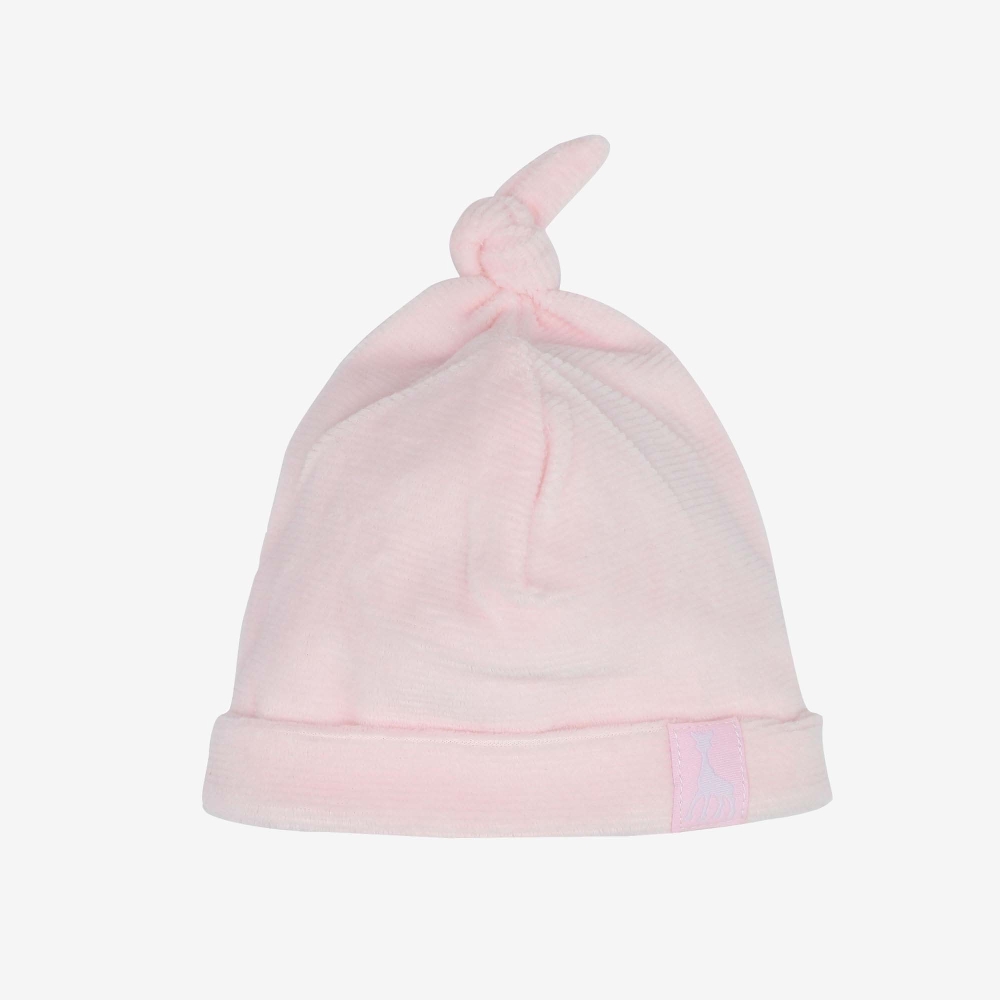 Geboortemuts fluweel drop needle - Roze - ©Sophie de giraf Geboortemuts fluweel drop needle - Roze - ©Sophie de giraf