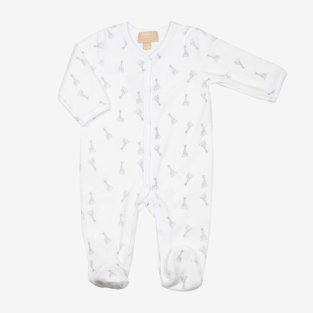 Schlafanzug Y Weiß - Samt - ©Sophie die Giraffe