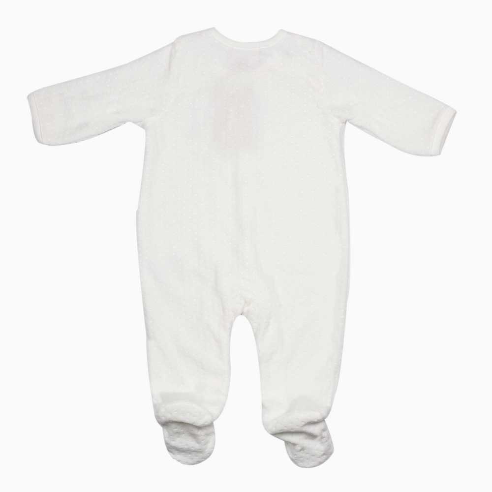 Parte de trás do pijama de veludo jacquard