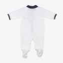 Parte de trás do pijama Y azul-marinho com gola polo