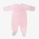 Parte de trás do babygrow Y rosa - veludo drop needle - ©Sophie la girafe Parte de trás do babygrow Y rosa - veludo drop needle - ©Sophie la girafe