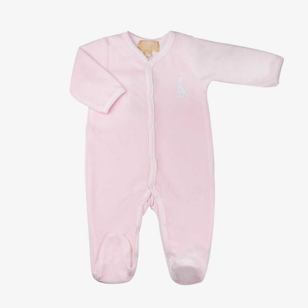 Pijama em Y rosa - Veludo com malha rendada - ©Sophie la girafe Pijama em Y rosa - Veludo com malha rendada - ©Sophie la girafe