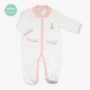Babygrow de veludo com abertura em Y – ©Sophie la girafe Babygrow de veludo com abertura em Y – ©Sophie la girafe