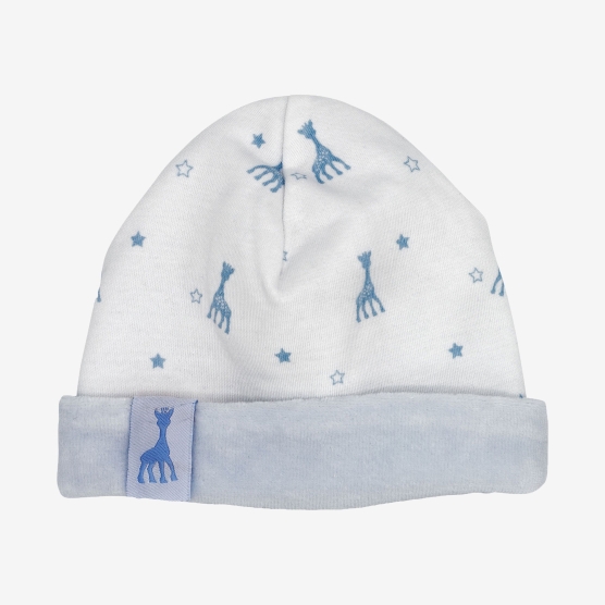 Blue newborn bonnet - ©Sophie la girafe