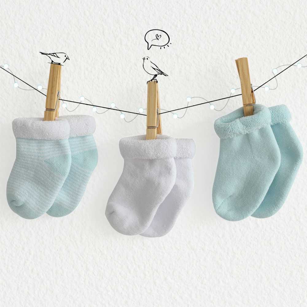 Lote de 3 pares de calcetines azul Trois Kilos Sept - 6