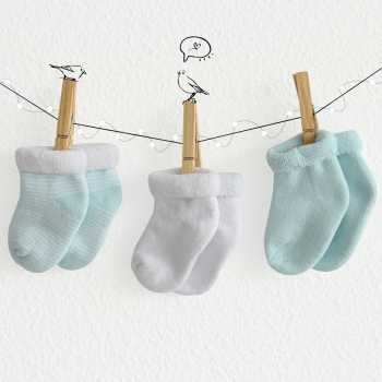 Lote de 3 pares de calcetines azul Trois Kilos Sept - 6