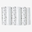 Pack de 6 langes bébé 70*70 cm