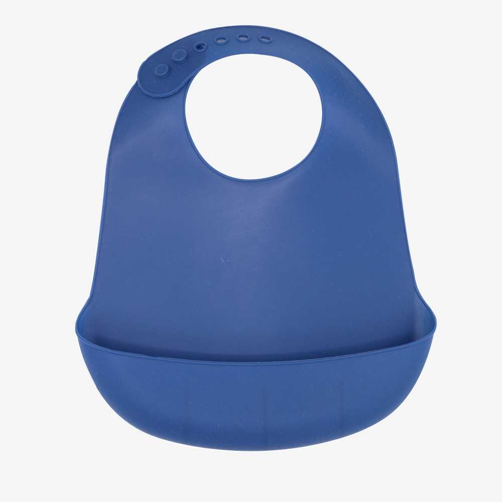 Babete de silicone — azul-noite