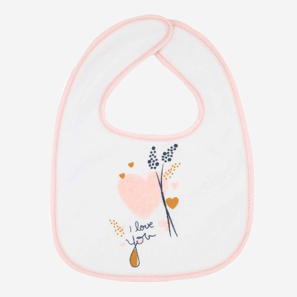 Baby-Lätzchen "I love you" rosa