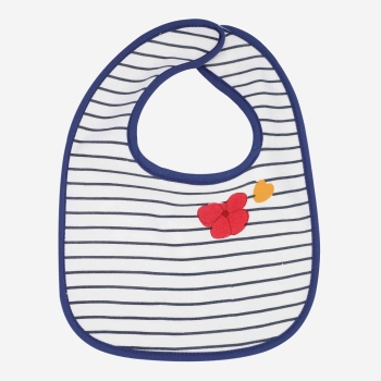 Navy blue striped baby bib Navy blue striped baby bib