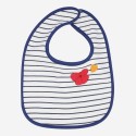 Navy blue striped baby bib Navy blue striped baby bib