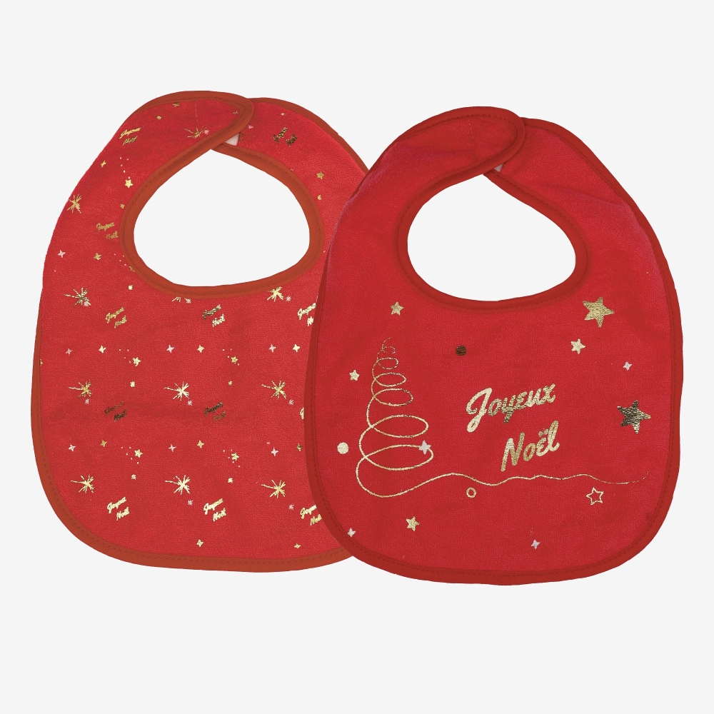 Set di 2 bavaglini per neonati - Natale Set di 2 bavaglini per neonati - Natale